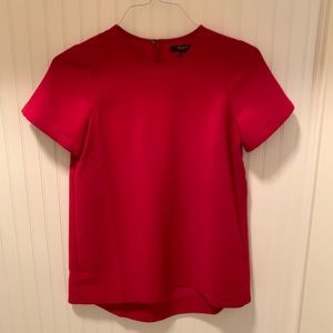 Madewell Red High Low Shirt